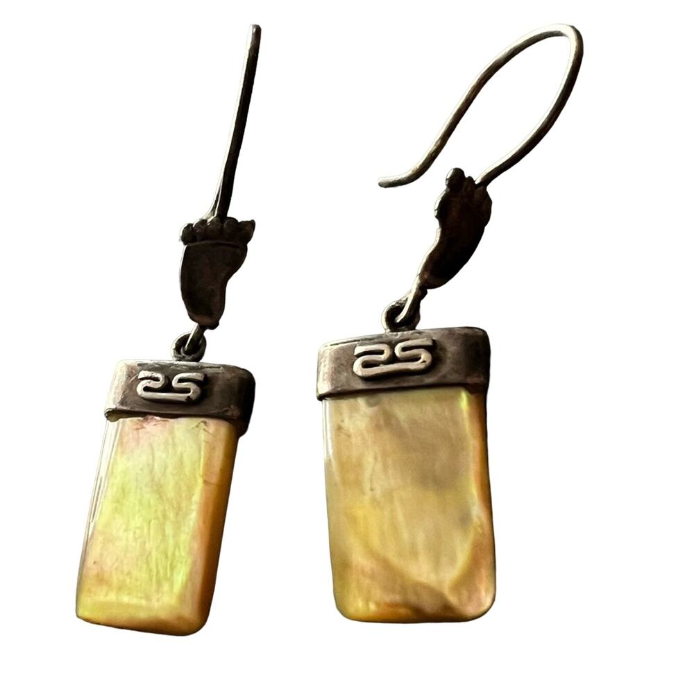 Sterling Silver Footprint Earrings